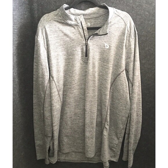BALEAF Men's 1/4 Zip XXL 2XL Running Shirt Long Sleeve Pockets Gray Pullover - Picture 1 of 10